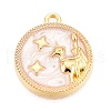 Alloy Enamel Pendants X1-ENAM-T021-03K-1