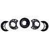 Wood Moon Phase Pendant Decoration HJEW-WH20013-007-1