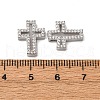 Brass Micro Pave Clear Cubic Zirconia Charms KK-Z112-33P-3