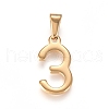 304 Stainless Steel Pendants STAS-L210-05G-G-1