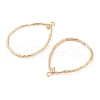 Brass Open Back Bezel Pendants KK-N256-01G-G-2