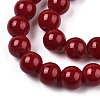 Opaque Solid Color Glass Beads Strands GLAA-T032-P8mm-05-2