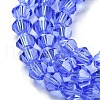 Transparent Electroplate Glass Beads Strands GLAA-F029-2mm-C07-3