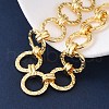Brass Ring Chain Link  Bracelets for Women Men BJEW-K273-16G-3