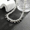 Crystal Rhinestone with Plastic Imitation Pearl Round Beaded Necklaces for Men FS-WG105D7-01-3