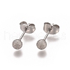 304 Stainless Steel Stud Earrings EJEW-L215-58B-P-1