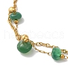 Summer Beach Nuggets Natural Agate(Dyed & Heated) Multi-Strand Anklets BJEW-P326-07D-G-2