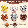 DIY Sports Natural Wood & Jute Cord Pendant Decoration Making Kits WOOD-YW0010-55-2