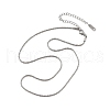 2MM 304 Stainless Steel Link Chain Necklaces for Women NJEW-B131-10P-4