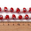 Handmade Evil Eye Lampwork Beads Strands LAMP-S069-01A-01-2