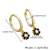 925 Sterling Silver Mirco Pave Cubic Zirconia Flower Hoop Earrings OO2534-3-2