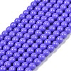 Painted Glass Bead Strands DGLA-S071-8mm-B41-4
