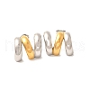 304 Stainless Steel Two Tone Stud Earrings EJEW-F355-05GP-01-2