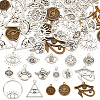   64Pcs 16 Style Tibetan Style Alloy Pendants FIND-PH0008-61-1