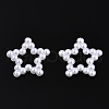ABS Plastic Imitation Pearl Linking Rings OACR-T015-02-14-2