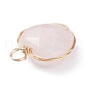 Faceted Heart Natural & Synthetic Gemstone Pendants PALLOY-JF01397-5