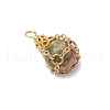 Natural Unakite Pendants PALLOY-JF03396-02-3