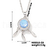 Starry Sky Theme Brass Pave Clear Cubic Zirconia Pendant Necklace for Women AQ6325-6-1
