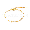 Titanium Steel Beaded Snake Chain Bracelets for Women AF2713-1-1