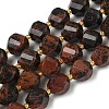 Natural Mahogany Obsidian Beads Strands G-U023-A12-01-2