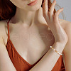 8Pcs 8 Styles Brass Clear Cubic Zirconia Watch Band Clasps ZIRC-TA0001-17-8