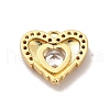 Rack Plating Brass Micro Pave Cubic Zirconia Charms KK-P230-19G-01-2