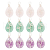 DICOSMETIC 12 Pcs 3 Styles Natural Mixed Stone Pendants FIND-DC0001-48-1