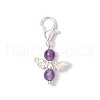 10Pcs 10 Styles Angel Natural & Synthetic Mixed Gemstone Pendant Decorations HJEW-JM03143-01-3