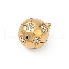 304 Stainless Steel Micro Pave Cubic Zirconia Pendants STAS-D305-02G-B-2