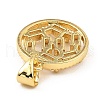 Real 18K Gold Rack Plating Brass Micro Pave Cubic Zirconia Pendants ZIRC-L100-144G-01-2