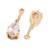 Brass with Cubic Zirconia Pendants KK-Z035-01B-2