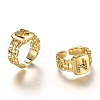 Brass Micro Pave Clear Cubic Zirconia Cuff Rings RJEW-H541-01N-G-2