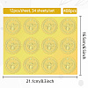 34 Sheets Self Adhesive Gold Foil Embossed Stickers DIY-WH0509-019-2