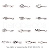Tibetan Style Alloy Key Pendants TIBEP-X0001-02-AS-2