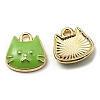 Golden Plated Alloy Charms ENAM-L042-01G-07-1