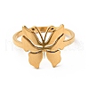 Ion Plating(IP) 201 Stainless Steel Butterfly Thick Finger Ring for Women RJEW-G266-15G-1