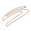 1.5mm Rack Plating Brass Singapore Chain Necklaces for Women Men MAK-L044-28RG-1