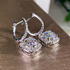 Brass Cubic Zirconia Hoop Earrings WGBBAEC-01-2