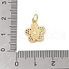 Brass Micro Pave Clear Cubic Zirconia Charms KK-E111-32E-G-3