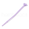 Heart Shape Silicone Cable Zip Ties AJEW-C034-02D-1