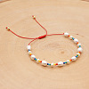 Mother's Day Jewellery Natural Baroque Pearl & Seed Beads Braided Beaded Bracelet ST4490357-2