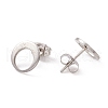 Non-Tarnish 201 Stainless Steel Stud Earring Findings STAS-G266-01P-2