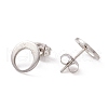 201 Stainless Steel Stud Earring Findings STAS-G266-01P-2