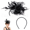 Polyester Mesh Veil Hair Bands OHAR-WH0034-12A-1