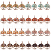 32Pcs 8 Styles Natural & Synthetic Mixed Gemstone Chip Pendants PALLOY-AB00253-1