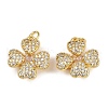 Brass Micro Pave Cubic Zirconia Pendants KK-A257-17G-2