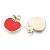 Fruit Alloy Enamel Pendants ENAM-T022-32A-2