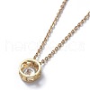 Brass Micro Pave Cubic Zirconia Pendant Necklaces NJEW-JN02426-3