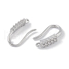 Brass Micro Pave Cubic Zirconia Earring Hooks KK-U008-14P-2