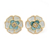 304 Stainless Steel Enamel Stud Earrings EJEW-M095-08G-2